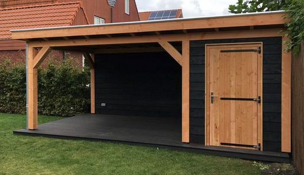 Навес с хозблоком 6м 